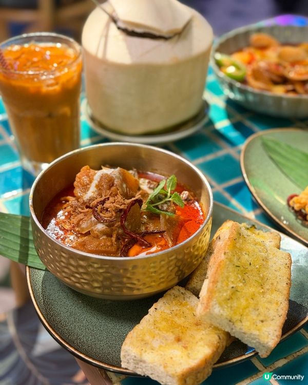 今晚米芝蓮泰菜🤤！瑪莎文咖哩牛肋條勁正！😋