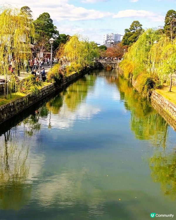 岡山小京都 小橋 流水 柳枝 美不勝收