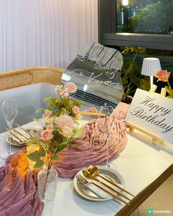生日飯局首選😋靚靚餐枱佈置好有儀式感❤️甜品畫碟服務🥰