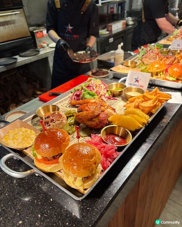 最近去左🍖One Smile 美式煙薰慢烤🍖福田新店聚餐