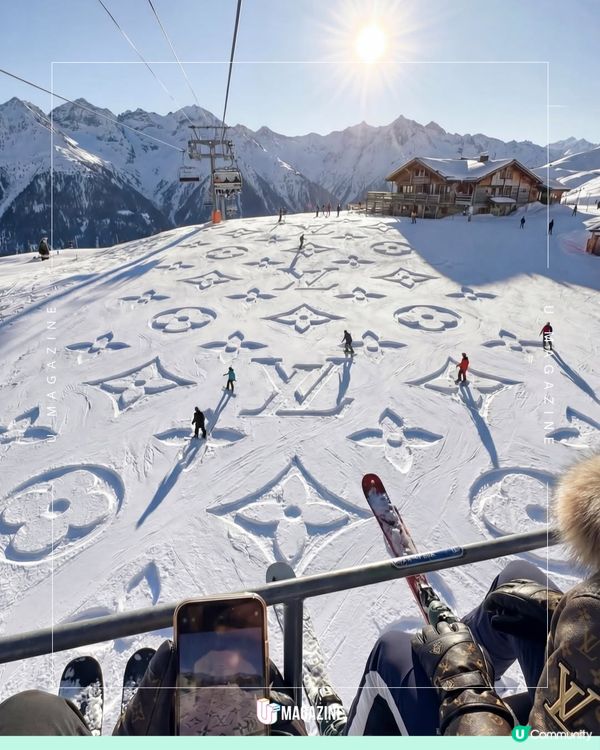 阿爾卑斯山成LV滑雪場？AI將經典花紋拓印雪山