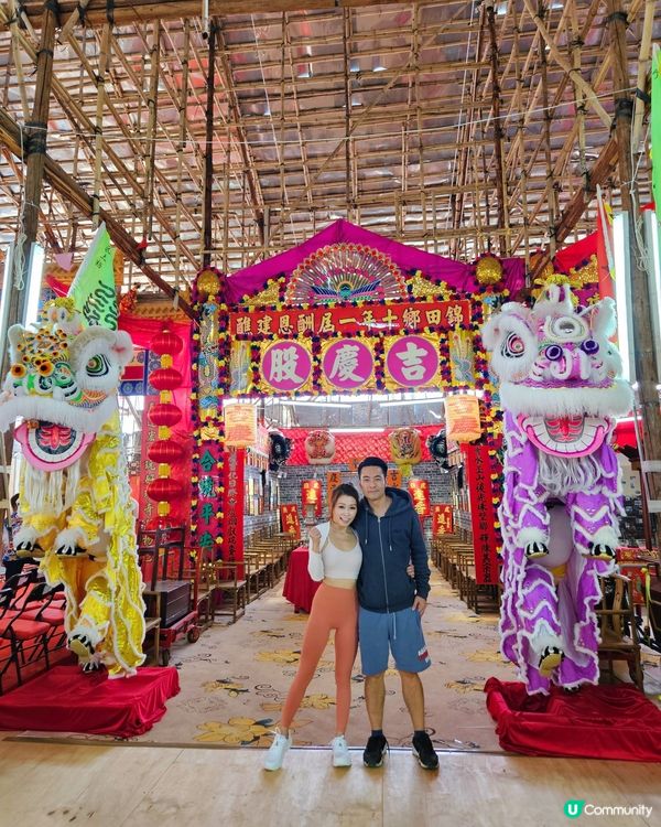 錦田鄉十年一屆酬恩建醮，
未開始前去感受下個氣氛先！