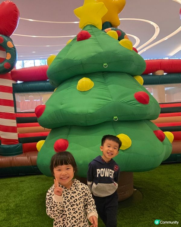 朗壹廣場聖誕彈彈跳！🚂🎄 玩到癲！