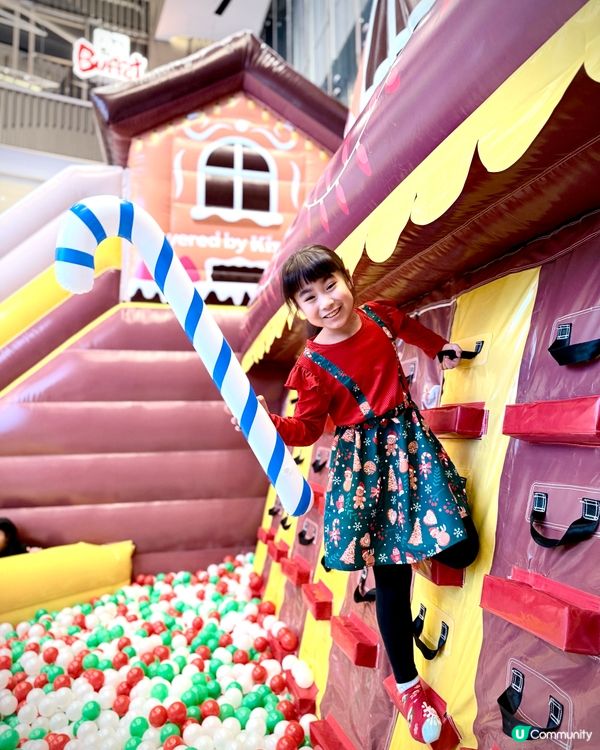 裕民坊聖誕村開村啦！🥳 2000呎彈床勁好玩！