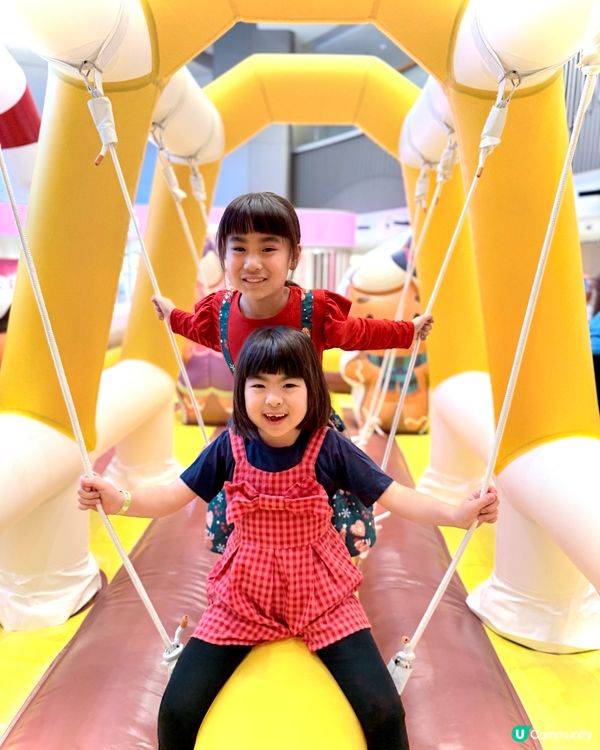 裕民坊聖誕村開村啦！🥳 2000呎彈床勁好玩！