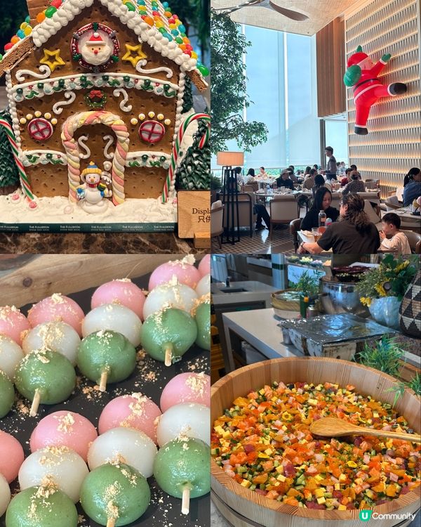 自助餐快閃買一送一，聖誕佈置打卡🎄，食物款式吸睛，超抵！👍