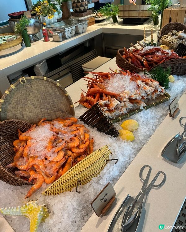 自助餐快閃買一送一，聖誕佈置打卡🎄，食物款式吸睛，超抵！👍