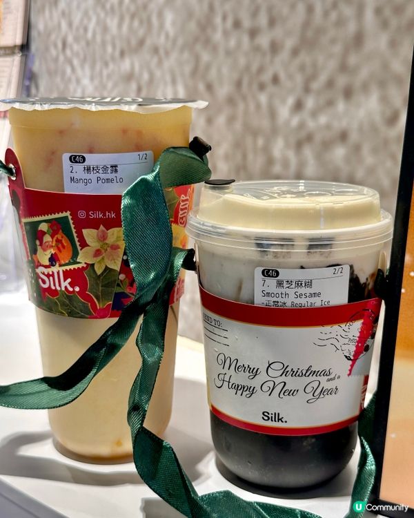 Silk🧋楊枝甘露+黑芝麻奶蓋味道夾有驚喜！💯