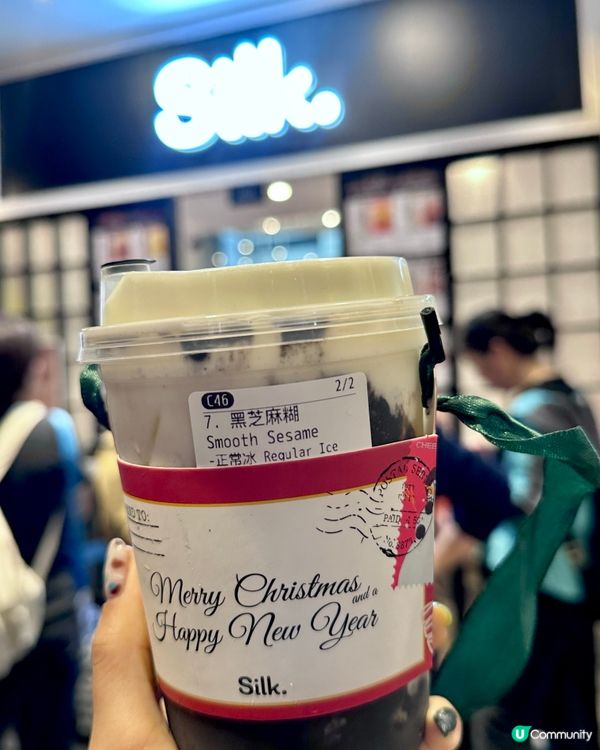 Silk🧋楊枝甘露+黑芝麻奶蓋味道夾有驚喜！💯