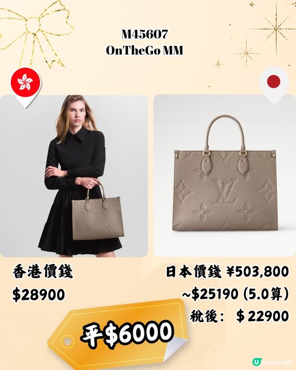 日本買LV袋平超過6千！12款港日價錢對比！日圓下跌入手名牌超扺！