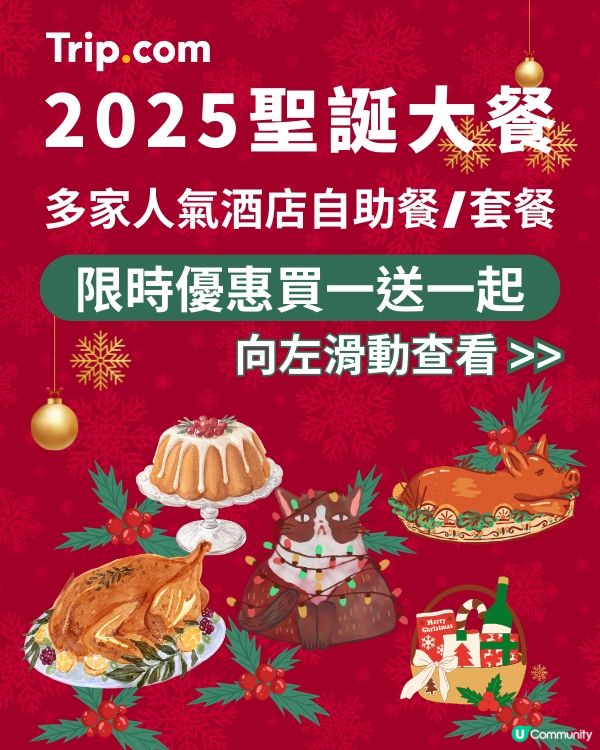 2025 香港聖誕大餐 | 人氣酒店餐廳自助餐 低至半價