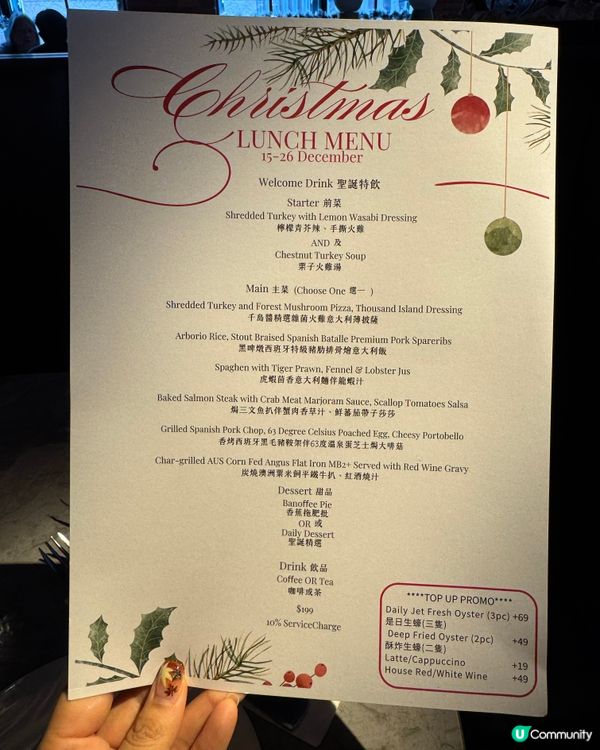 聖誕lunch🎅$199/位超豐富