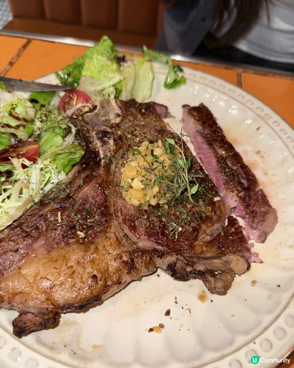 安格斯肉眼🥩配沙律🥗！正呀！😋