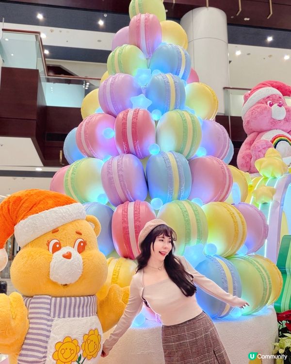 【用甜品治癒心靈~超巨型Cheer Bear蛋糕甜爆💗青衣城...