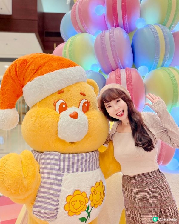 【用甜品治癒心靈~超巨型Cheer Bear蛋糕甜爆💗青衣城...