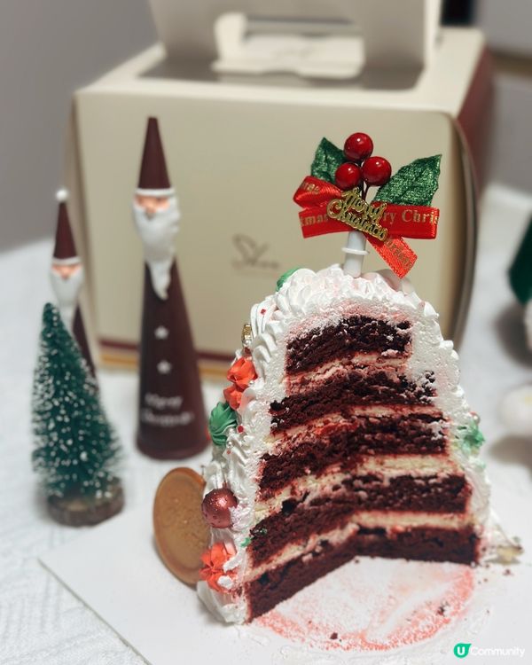 Xmas 紅絲絨聖誕樹蛋糕🎄勁有氣氛💝✨