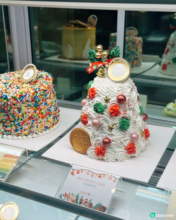 Xmas 紅絲絨聖誕樹蛋糕🎄勁有氣氛💝✨