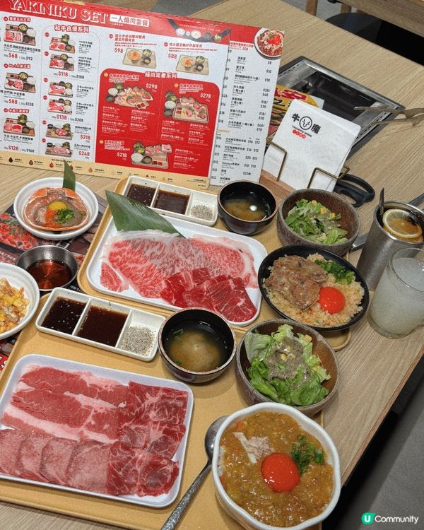 🎀旺角。一人燒肉店都有蟹粉飯😯😯🎀