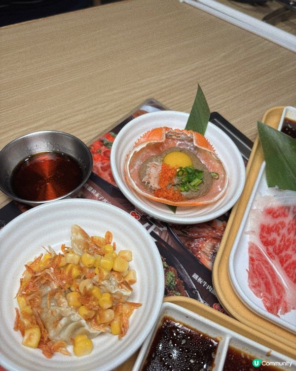 🎀旺角。一人燒肉店都有蟹粉飯😯😯🎀