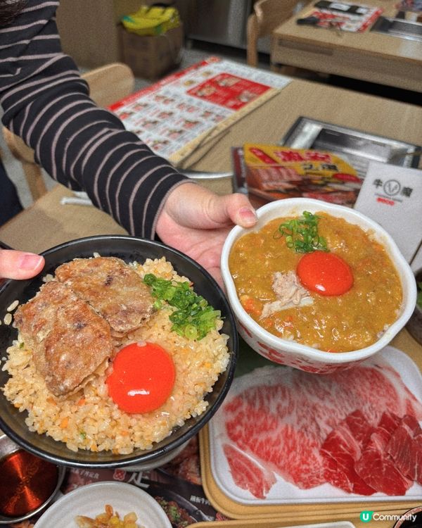 🎀旺角。一人燒肉店都有蟹粉飯😯😯🎀