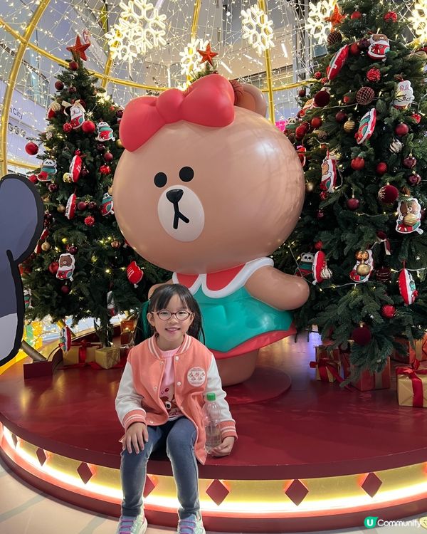 奧海城LINE FRIENDS 聖誕冬日樂園🎄！打卡必去📸！