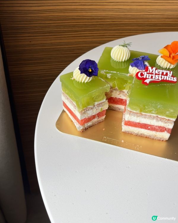 聖誕限定！香印提子西瓜蛋糕🍉🍰😋