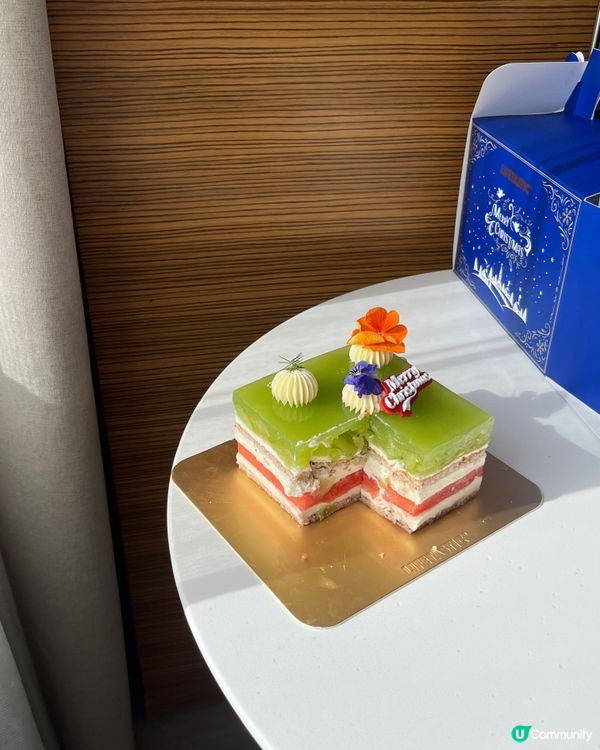 聖誕限定！香印提子西瓜蛋糕🍉🍰😋