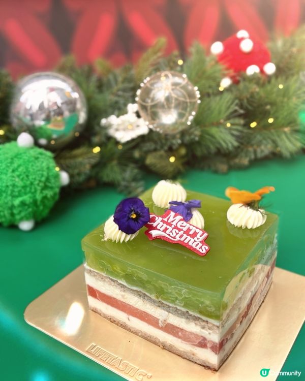 聖誕限定！香印提子西瓜蛋糕🍉🍰😋