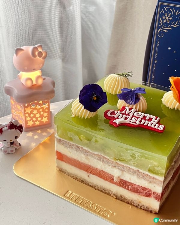 聖誕限定！香印提子西瓜蛋糕🍉🍰😋