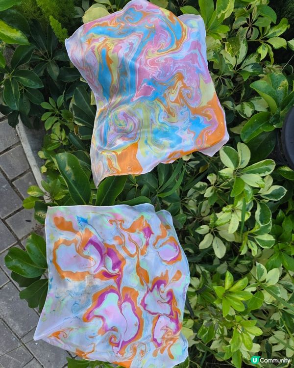 創意無限：非遺水拓絲巾、團扇畫的魅力❤️