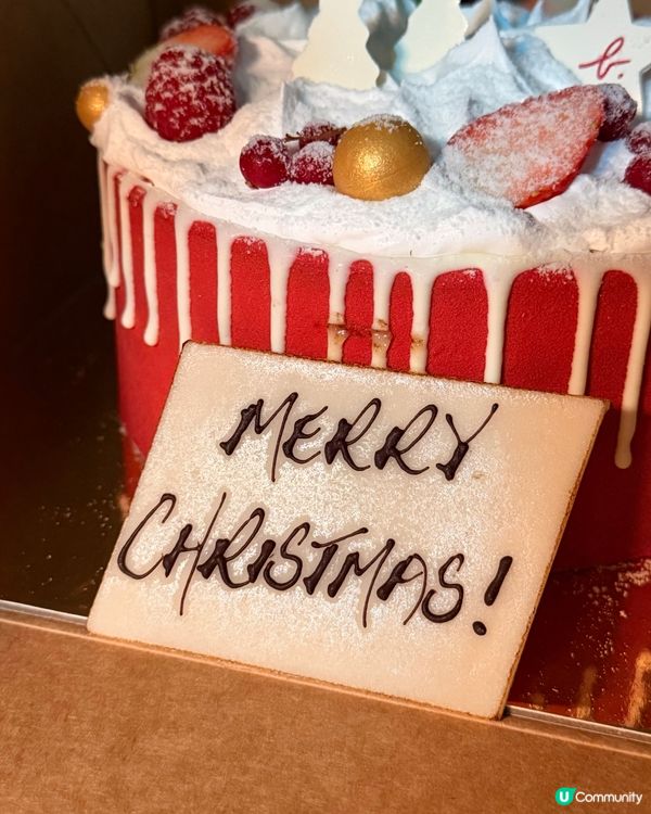 聖誕限定蛋糕到手！❄️榛子朱古力超正！😋