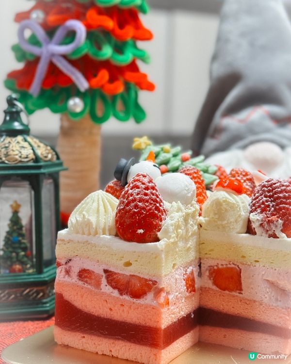 聖誕士多啤梨蛋糕🍓！低糖健康又好味😋！