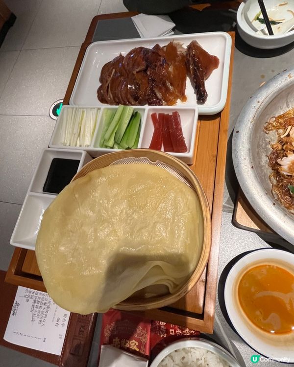 烤鴨二人餐！脆皮鴨好肥🤤 蝦湯粉皮抵食！