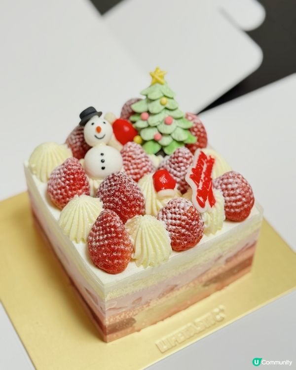 聖誕限定士多啤梨蛋糕！🍓 法式忌廉超正！😋