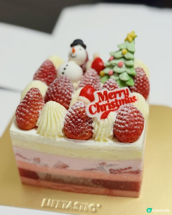 聖誕限定士多啤梨蛋糕！🍓 法式忌廉超正！😋