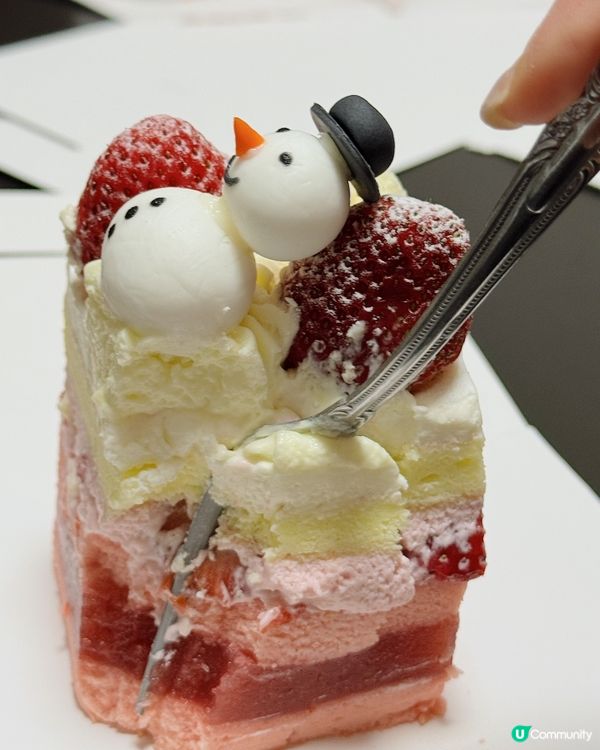 聖誕限定士多啤梨蛋糕！🍓 法式忌廉超正！😋