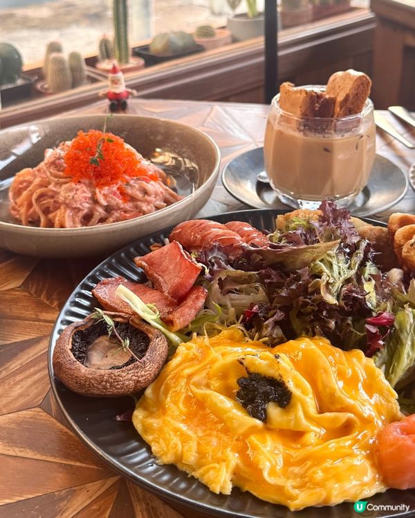 大圍超人氣Cafe✨超足料明太子意粉🥰