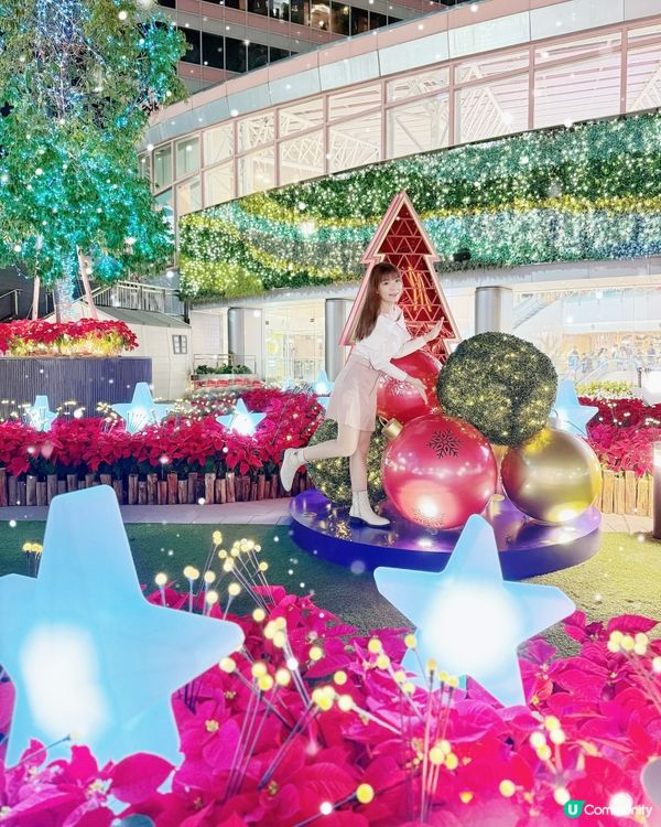 🌺全城至紅聖誕花海❤️!新都會廣場｢星耀綻紅聖誕｣🎄