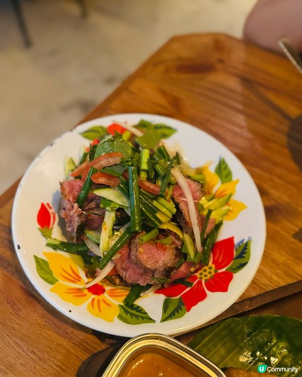 炭烤牛扒泰菜😋！香辣開胃！