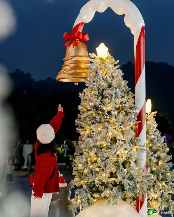 深圳深業上城聖誕小鎮必去🎄超巨型白色毛絨熊打卡影相勁可愛🧸