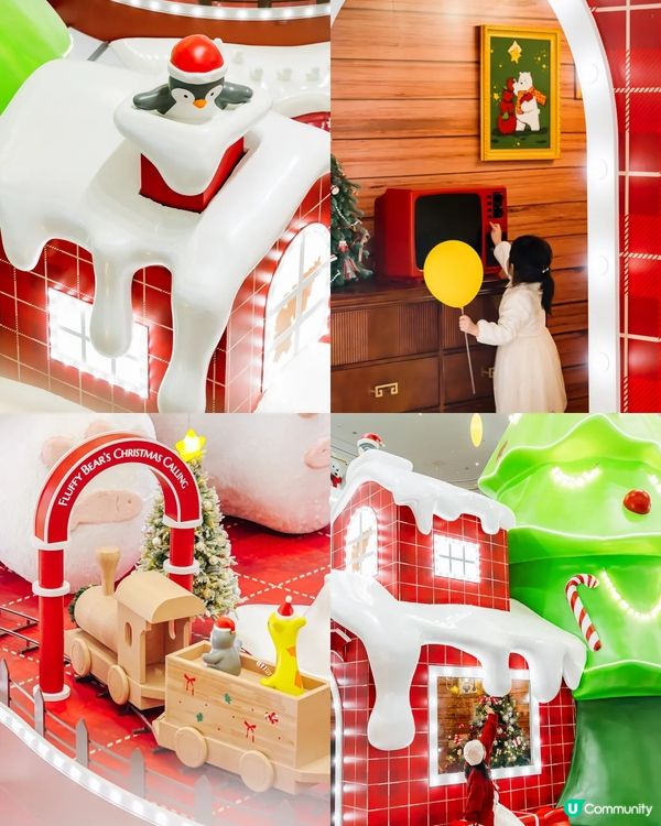 深圳深業上城聖誕小鎮必去🎄超巨型白色毛絨熊打卡影相勁可愛🧸