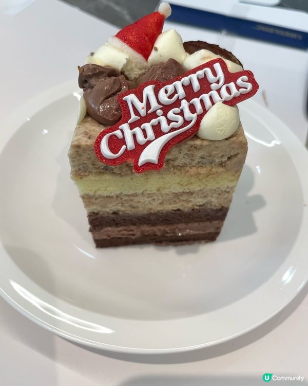 聖誕蛋糕開箱‼️朱古力核桃味超驚喜😋🍰