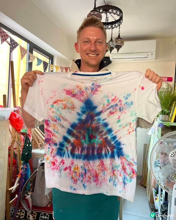 彩色扎染+ 古法手工造紙 + 印印畫+ 流體熊 