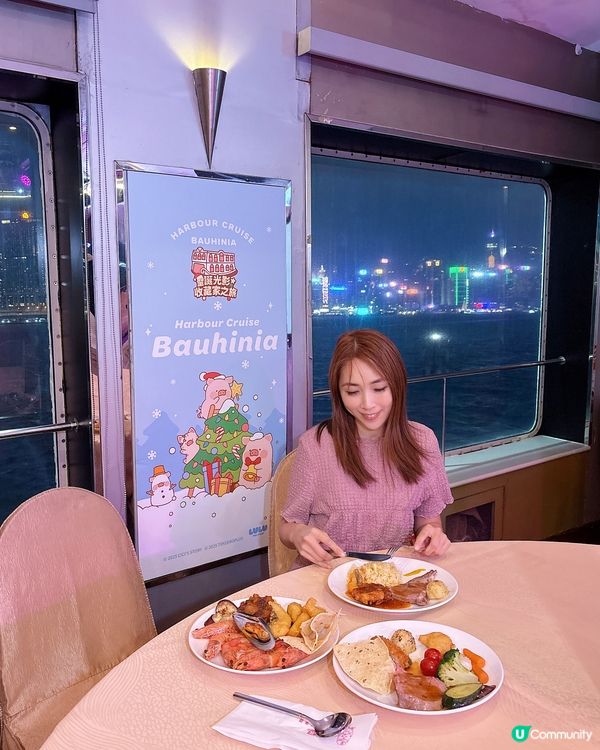 🎄維港可愛lulu豬聖誕遊船河！📸🚢✨
