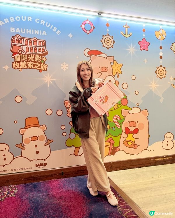 🎄維港可愛lulu豬聖誕遊船河！📸🚢✨