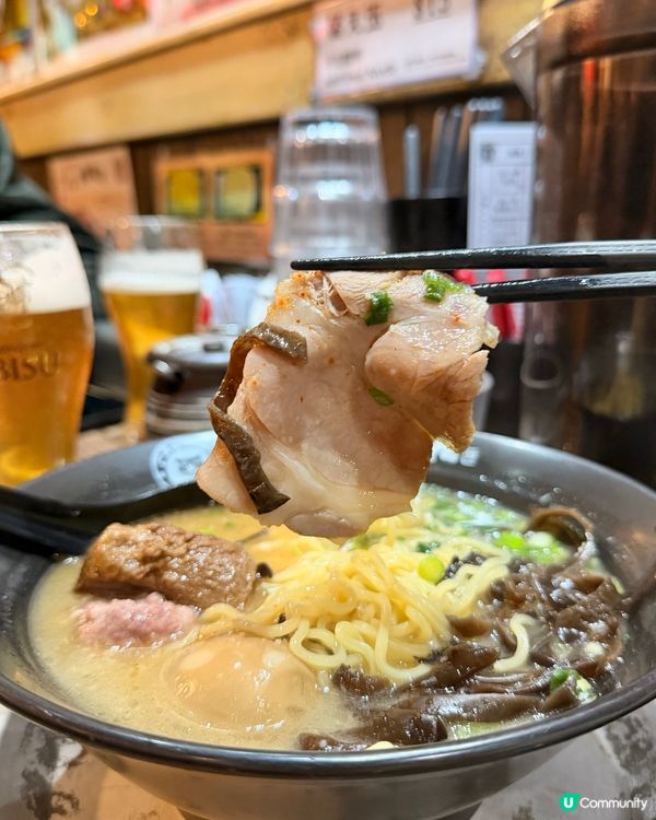 灣仔聖誕燈飾後，一虎拉麵暖笠笠🍜！