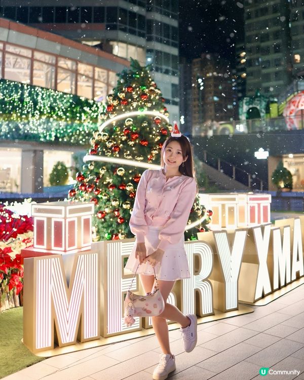 飄雪❄️聖誕樹🎄❤️聖誕花海🌺