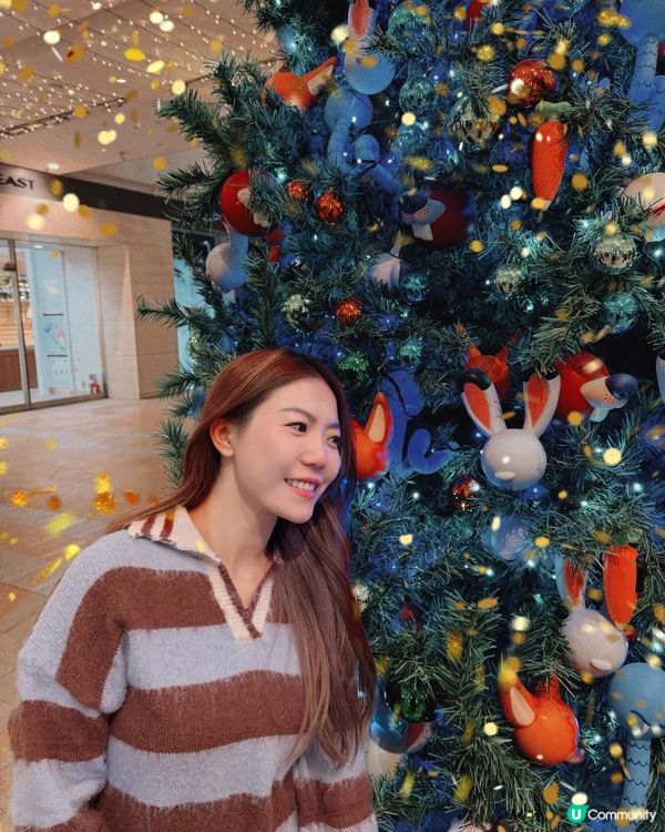街頭驚喜！優獸大都會聖誕樹🎄🐰🦊 