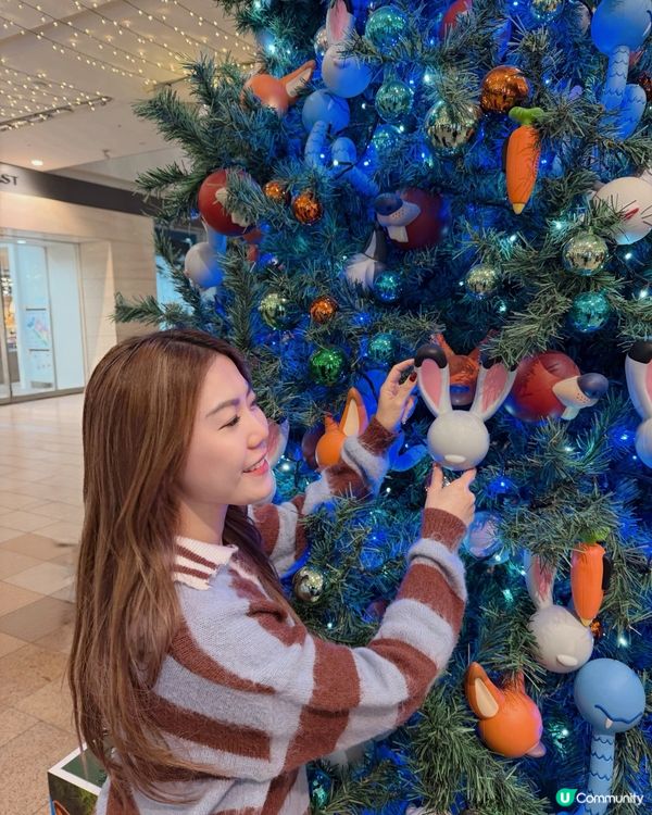 街頭驚喜！優獸大都會聖誕樹🎄🐰🦊 