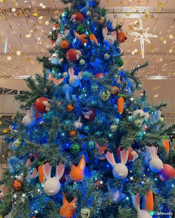街頭驚喜！優獸大都會聖誕樹🎄🐰🦊 